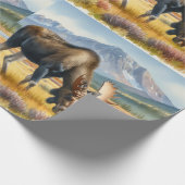 Alaskan Moose Digitale Waterverf inpakpapier (Hoek)