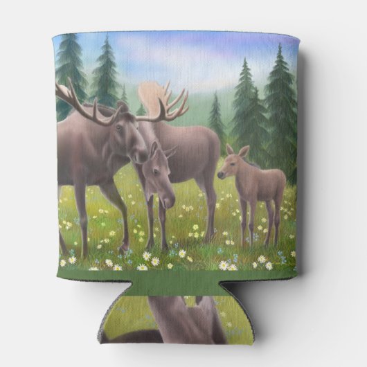 Alaskan Moose Familie Koelbox Blikjeskoeler (Achterkant)