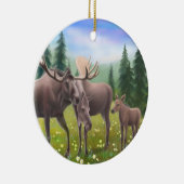 Alaskan Moose Family Ornament (Rechts)
