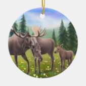 Alaskan Moose Family Ornament (Voorkant)