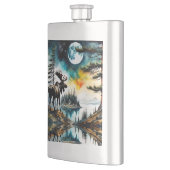 Alaskan Moose staande op Mountain Ridge Flacon (Links)