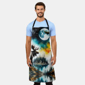 Alaskan Moose staande op Mountain Ridge Schort (Gedragen)