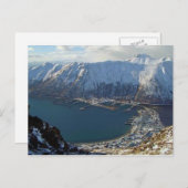 Alaskan Mountain Range en City onder Briefkaart (Voorkant / Achterkant)