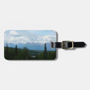 Alaskan Mountain Range panoramische fotografie Bagagelabel