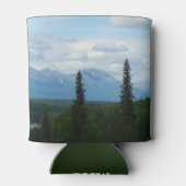 Alaskan Mountain Range panoramische fotografie Blikjeskoeler (Achterkant)