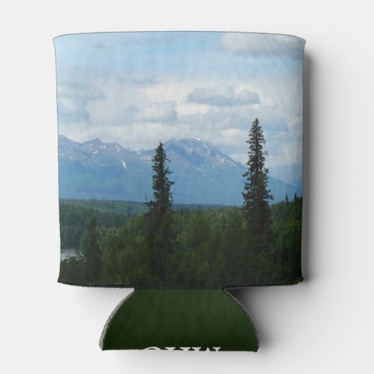 Alaskan Mountain Range panoramische fotografie Blikjeskoeler (Achterkant)