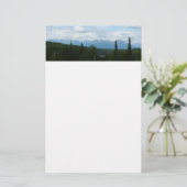 Alaskan Mountain Range panoramische fotografie Briefpapier (Staand voorkant)