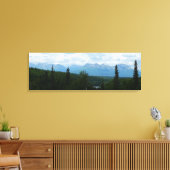 Alaskan Mountain Range panoramische fotografie Canvas Afdruk (Insitu (Woonkamer))