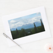 Alaskan Mountain Range panoramische fotografie Rechthoekige Sticker (Envelop)