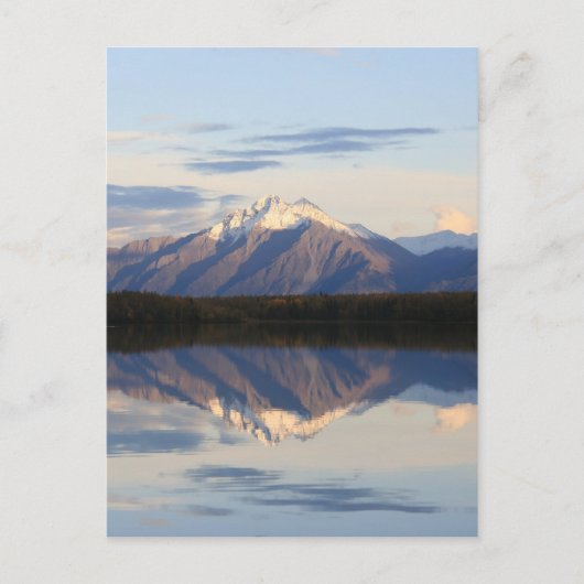 Alaskan Mountain Sunset Briefkaart (Voorkant)