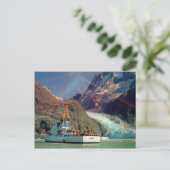 Alaskan Mountain-Uitzicht met Boat Briefkaart (Staand voorkant)