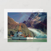 Alaskan Mountain-Uitzicht met Boat Briefkaart (Voorkant / Achterkant)