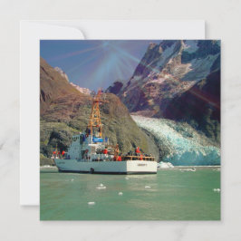 Alaskan Mountain-Uitzicht met Boat Kaart