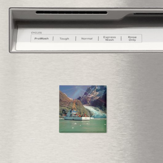 Alaskan Mountain-Uitzicht met Boat Magneet (Insitu (Vaatwasser))