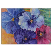 Alaskan Pansies Glas Snijplank (Voorkant)