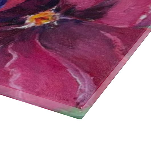 Alaskan Pansies Glas Snijplank (Hoek)