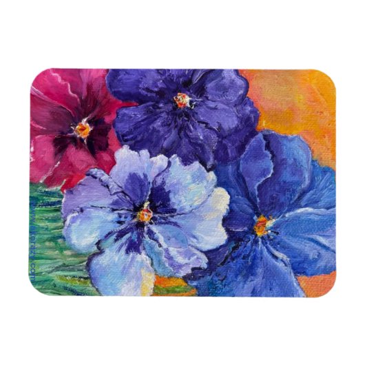 Alaskan Pansies magnet Magneet (Horizontaal)