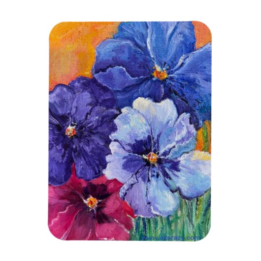 Alaskan Pansies magnet Magneet (Verticaal)
