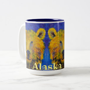 Alaskan PeekaBear 15oz Coffee-Mok Tweekleurige Koffiemok
