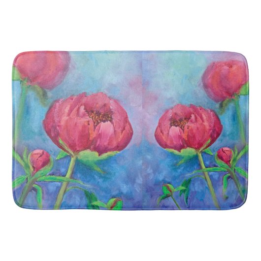 Alaskan Peonies Bath Mat (Voorkant)