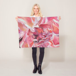Alaskan Peonies Fleece Blanket Deken