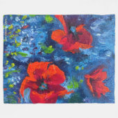 Alaskan Poppies fleece deken (Voorkant (Horizontaal))