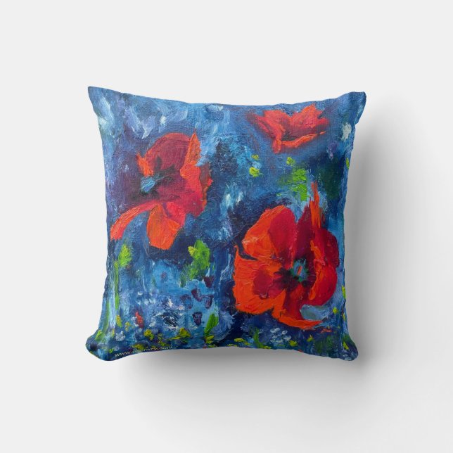 Alaskan Poppies gooien kussen (Voorkant)