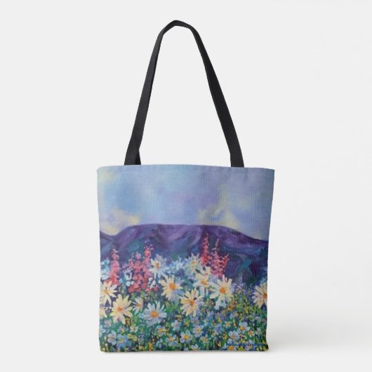 Alaskan Poppies & Tisha's Tuin Canvas tas (Achterkant)