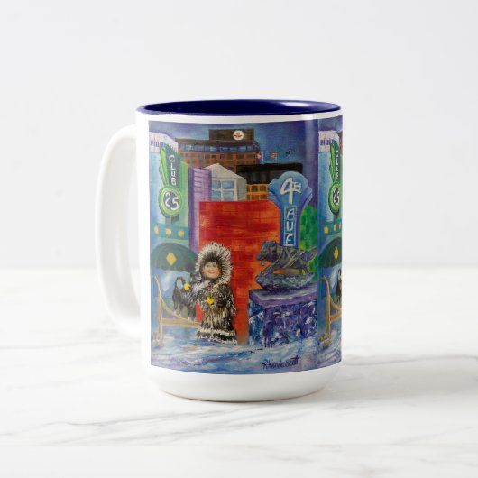 Alaskan Puppy Dreams in de Hotel Captain Cook Mok (Voorkant links)