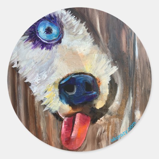 Alaskan Puppy slee Hondenvervoer Sticker (Voorkant)