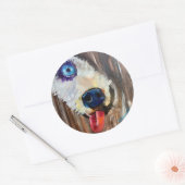 Alaskan Puppy slee Hondenvervoer Sticker (Envelop)