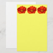 Alaskan Red Poppy Colorful Flower Briefpapier (Voorkant / Achterkant)