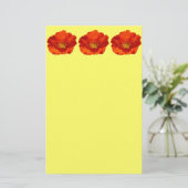 Alaskan Red Poppy Colorful Flower Briefpapier (Staand voorkant)