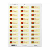 Alaskan Red Poppy Colorful Flower Etiket (Full Sheet)