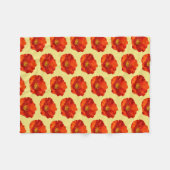 Alaskan Red Poppy Colorful Flower Fleece Deken (Voorkant (Horizontaal))
