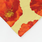 Alaskan Red Poppy Colorful Flower Fleece Deken (Hoek)