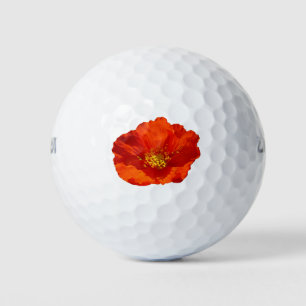 Alaskan Red Poppy Colorful Flower Golfballen