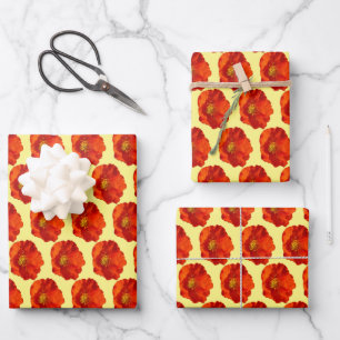 Alaskan Red Poppy Colorful Flower Inpakpapier Vel