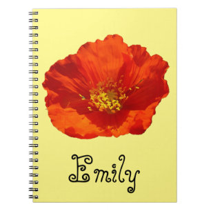 Alaskan Red Poppy Colorful Flower Notitieboek