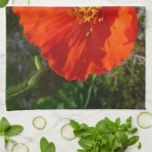Alaskan Red Poppy Colorful Flower Theedoek (Gevouwen)