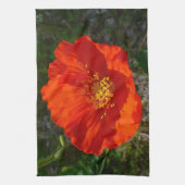 Alaskan Red Poppy Colorful Flower Theedoek (Verticaal)