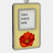 Alaskan Red Poppy Colorful Flower Verzilverd Omlijst Ornament (Rechts)