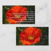 Alaskan Red Poppy Colorful Flower Visitekaartje (Voorkant / Achterkant)