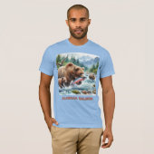 Alaskan Salmon Grizzly Beer Mannen T-shirt (Voorkant volledig)