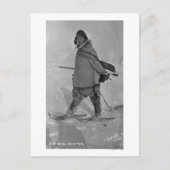 Alaskan Seal Hunter met Snowschoenen Foto Briefkaart (Voorkant)
