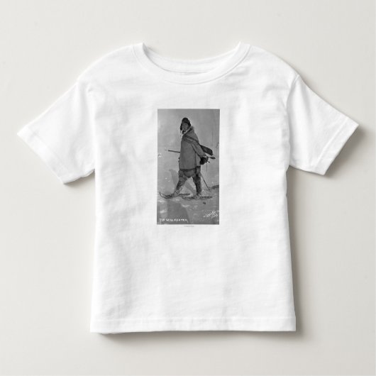 Alaskan Seal Hunter met Snowschoenen Foto Kinder Shirts (Voorkant)