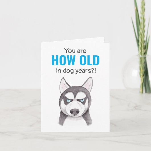 Alaskan Siberian Husky Funny Dog Lover Birthday Kaart (Voorkant)