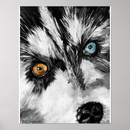 Alaskan Sled Dog "Lets run"-druk Poster