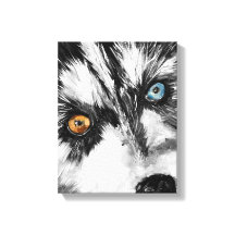 Alaskan Sled Dog_Lets Stretched Canvas afdrukken