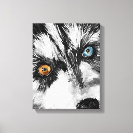 Alaskan Sled Dog_Lets Stretched Canvas afdrukken